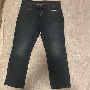 Old Navy Men's Dark Blue Wash Straight Jeans